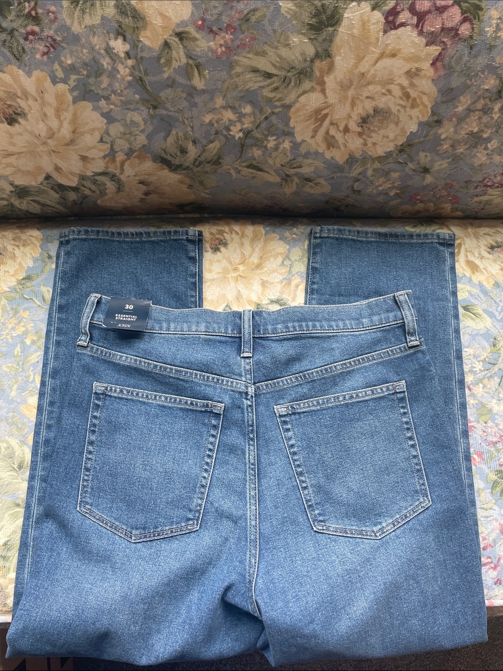 J. Crew Straight Leg Jeans in Medium Blue Denim